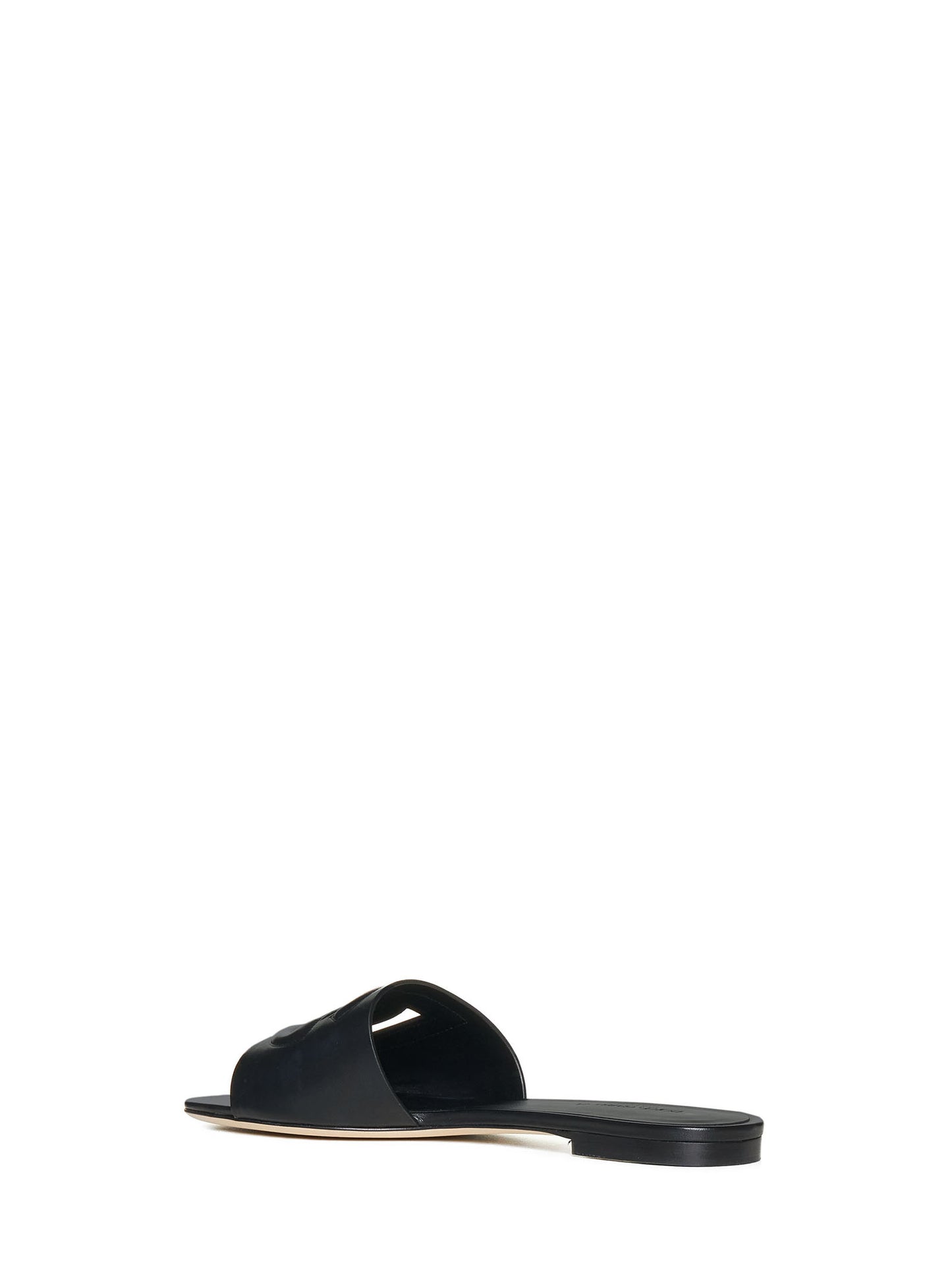 Calfskin slides with DG Millennials logo