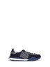 Blue nylon and suede DG Athletic sneakers