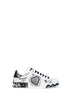 White hand-painted leather Portofino low-top sneakers