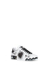 White hand-painted leather Portofino low-top sneakers