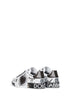 White hand-painted leather Portofino low-top sneakers