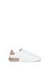 Sneakers basse Portofino in vitello nappato e nabuk bianco e tortora