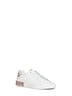 Sneakers basse Portofino in vitello nappato e nabuk bianco e tortora