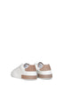 Sneakers basse Portofino in vitello nappato e nabuk bianco e tortora