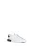 Sneakers basse Portofino in vitello nappato e nabuk bianco e grigio scuro
