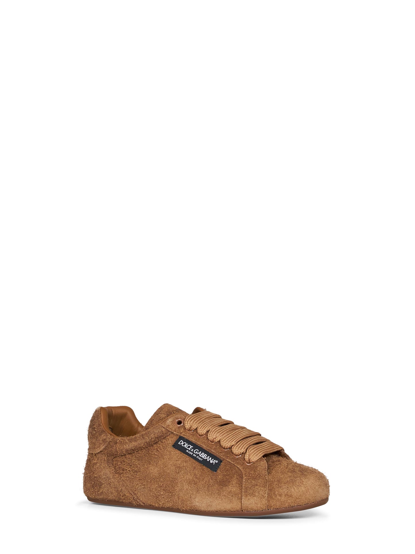 Light brown suede split leather Portofino Soft sneakers