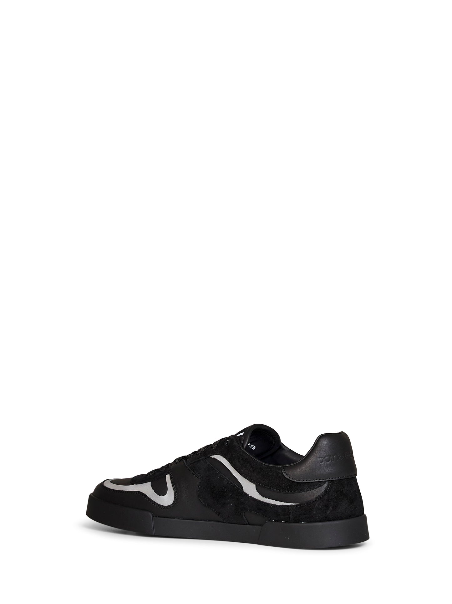 Sneakers Portofino in vitello nappato e crosta nero