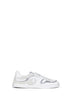 White and ice nappa calfskin and suede Portofino sneakers