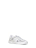 White and ice nappa calfskin and suede Portofino sneakers