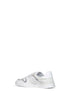 White and ice nappa calfskin and suede Portofino sneakers
