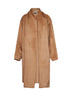 Cappotto con sciarpa in alpaca e lana vergine beige scuro