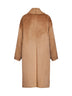 Cappotto con sciarpa in alpaca e lana vergine beige scuro