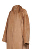 Cappotto con sciarpa in alpaca e lana vergine beige scuro