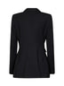 Giacca doppiopetto Turlington in saia stretch nera
