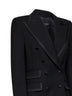 Giacca doppiopetto Turlington in saia stretch nera