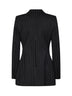 Giacca monopetto Turlington in lana gessata stretch nera