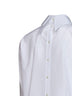 Camicia a doppio colletto in popeline di cotone bianco