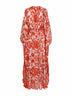 Orange Maiolica-print silk kaftan long dress