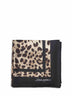 Leopard print silk twill scarf