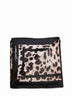 Brown Leopard-print silk twill scarf