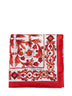 Orange Maiolica-print silk twill scarf