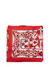 Orange Maiolica-print silk twill scarf