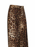 Leo-print stretch wool wide-leg trousers