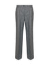 Black and white Prince of Wales check wool and cashmere straight-leg trousers