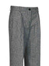 Black and white Prince of Wales check wool and cashmere straight-leg trousers