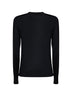 Black cashmere and silk knit cardigan with logo