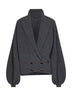 Cardigan in maglia di lana vergine canna di fucile