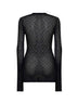 Cardigan lungo in pizzo stretch nero