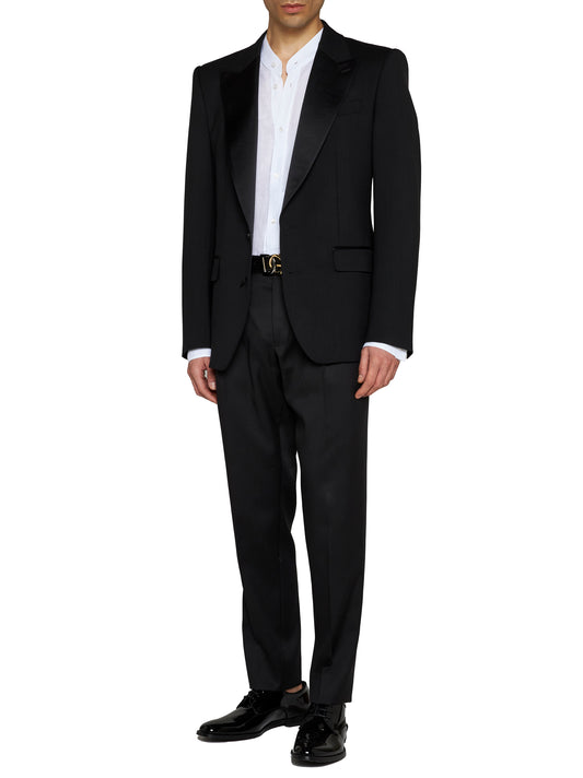 Giacca Tuxedo Sicilia in lana stretch nera