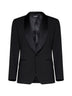 Giacca Tuxedo Sicilia in lana stretch nera