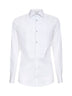 White cotton poplin Gold tuxedo shirt