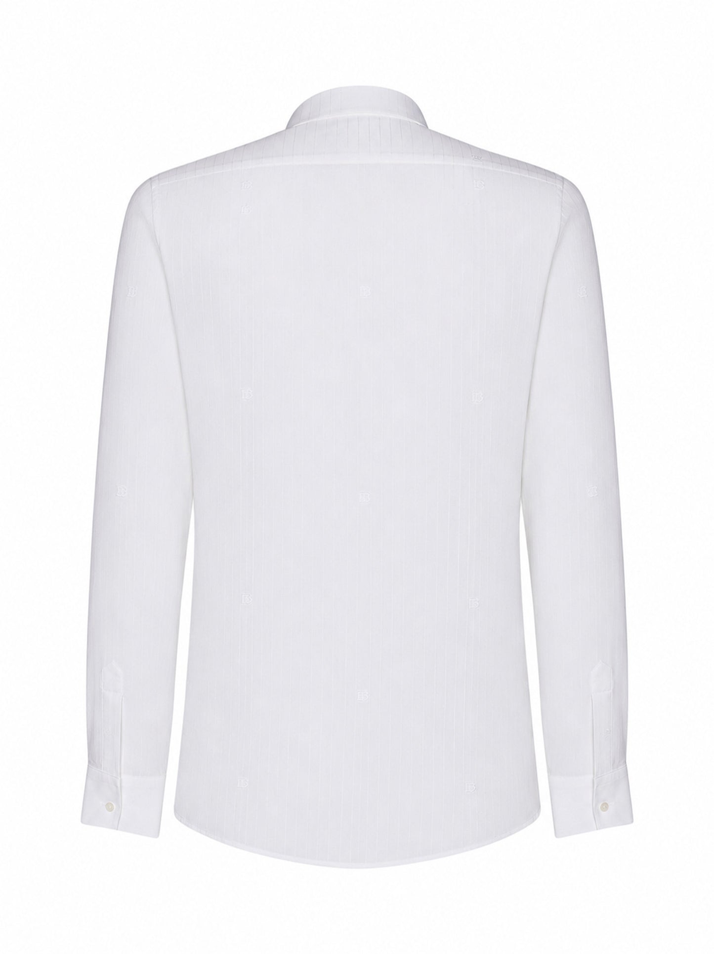Camicia Martini in jacquard di seta DG Barre bianco