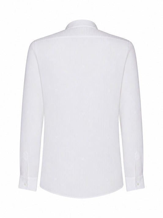 White DG Barre silk jacquard Martini shirt