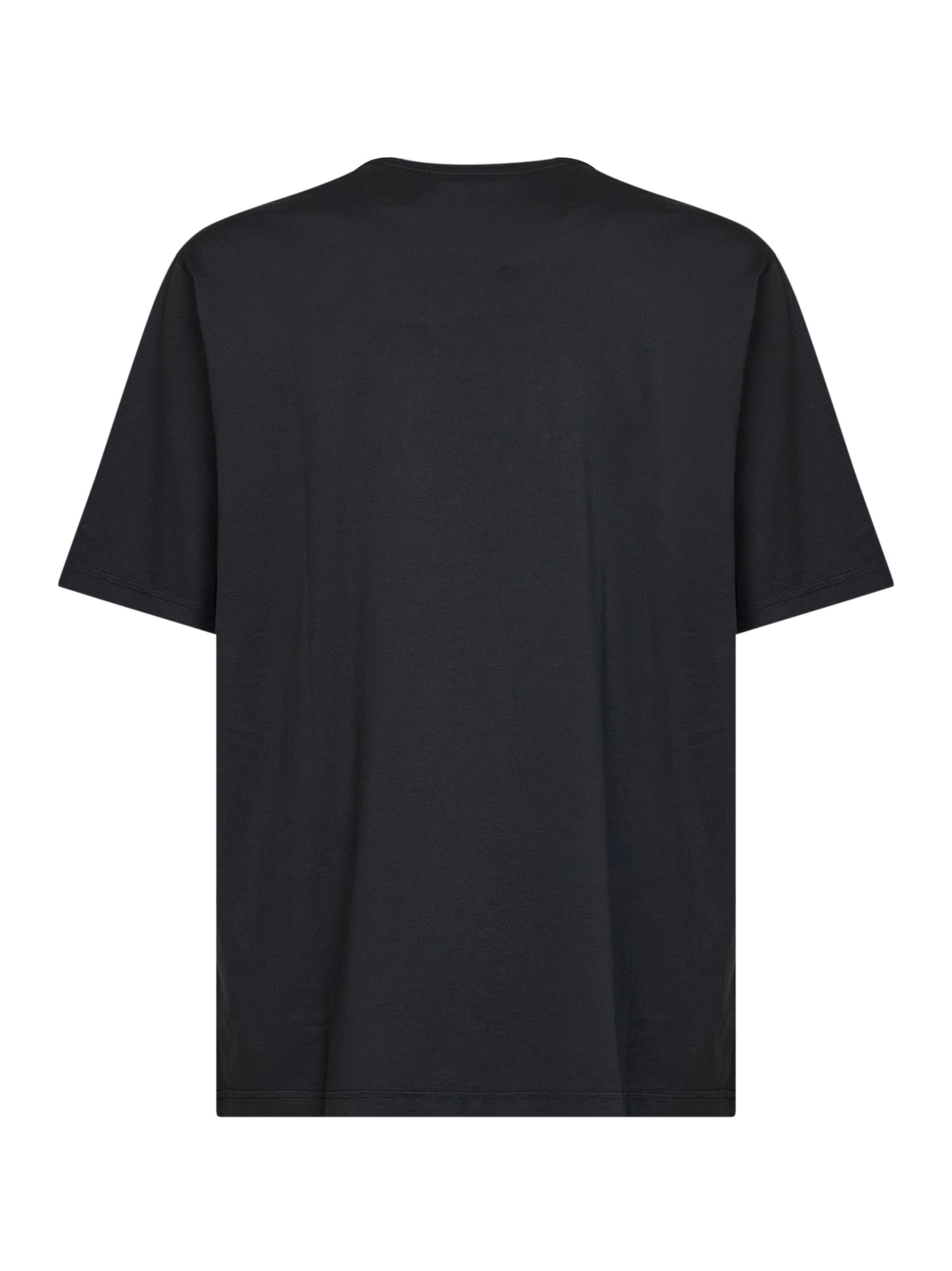 T-shirt in cotone nero con stampa logo
