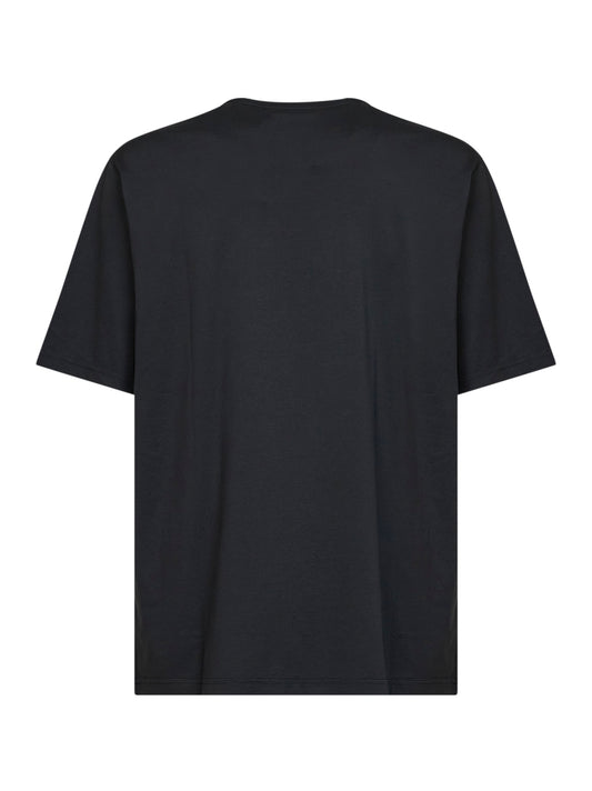 Black cotton logo-printed T-shirt