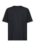 T-shirt in cotone nero con stampa logo