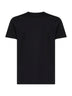 Black cotton jersey embroidered T-shirt