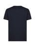 T-shirt in jersey di cotone blu scuro con etichetta logo