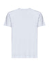 T-shirt in jersey di cotone bianco con etichetta logo