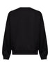 Black cotton embroidered crewneck sweatshirt