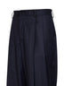 Dark blue stretch flannel tailored trousers
