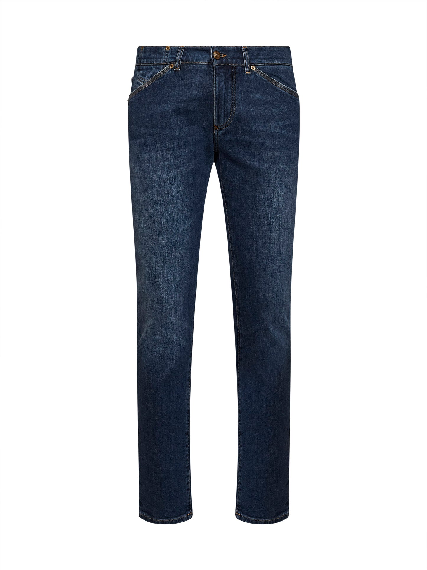 Blue cotton denim skinny jeans