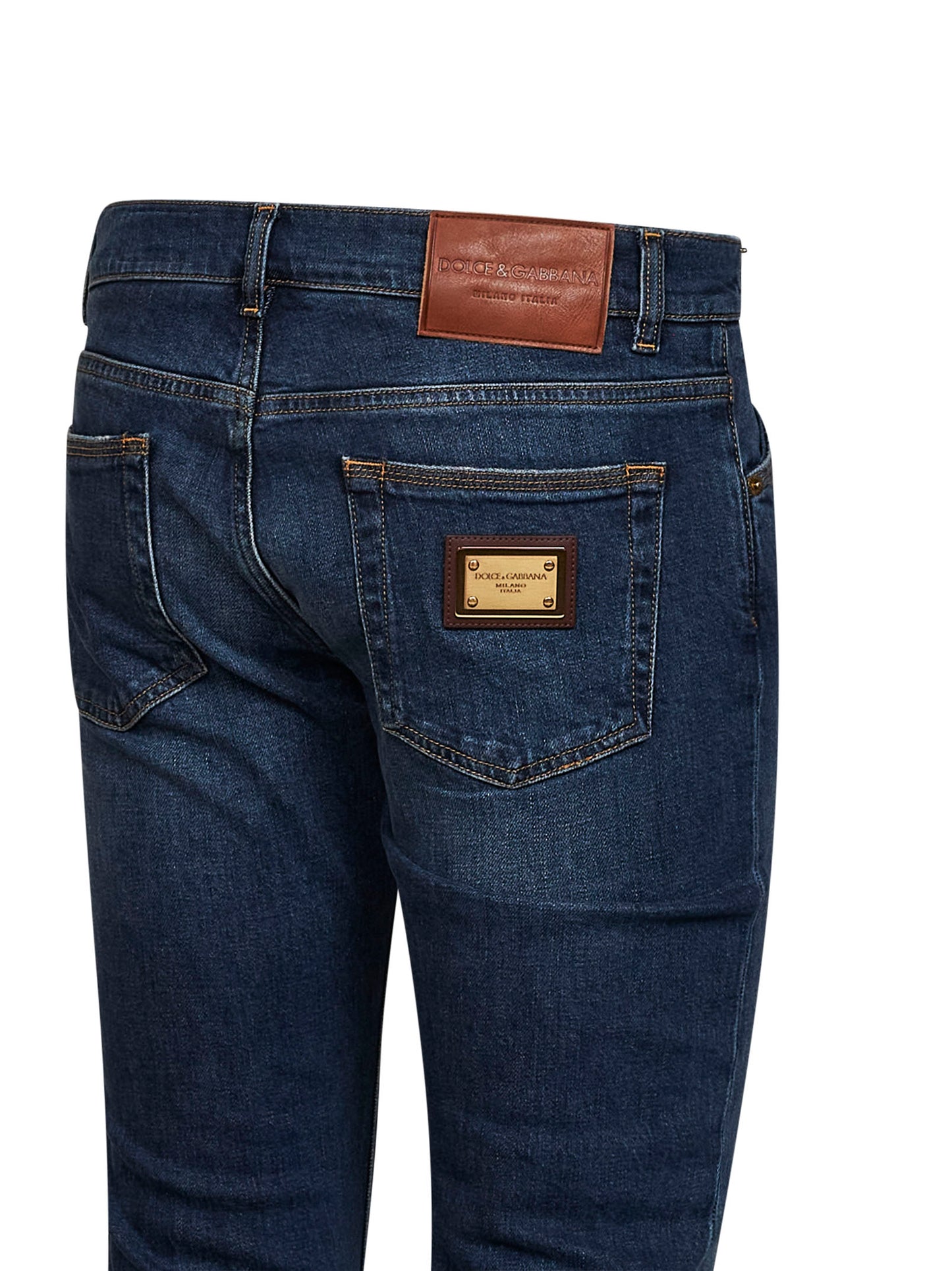 Blue cotton denim skinny jeans
