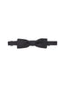 Black silk satin bow tie
