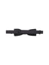 Black silk satin bow tie