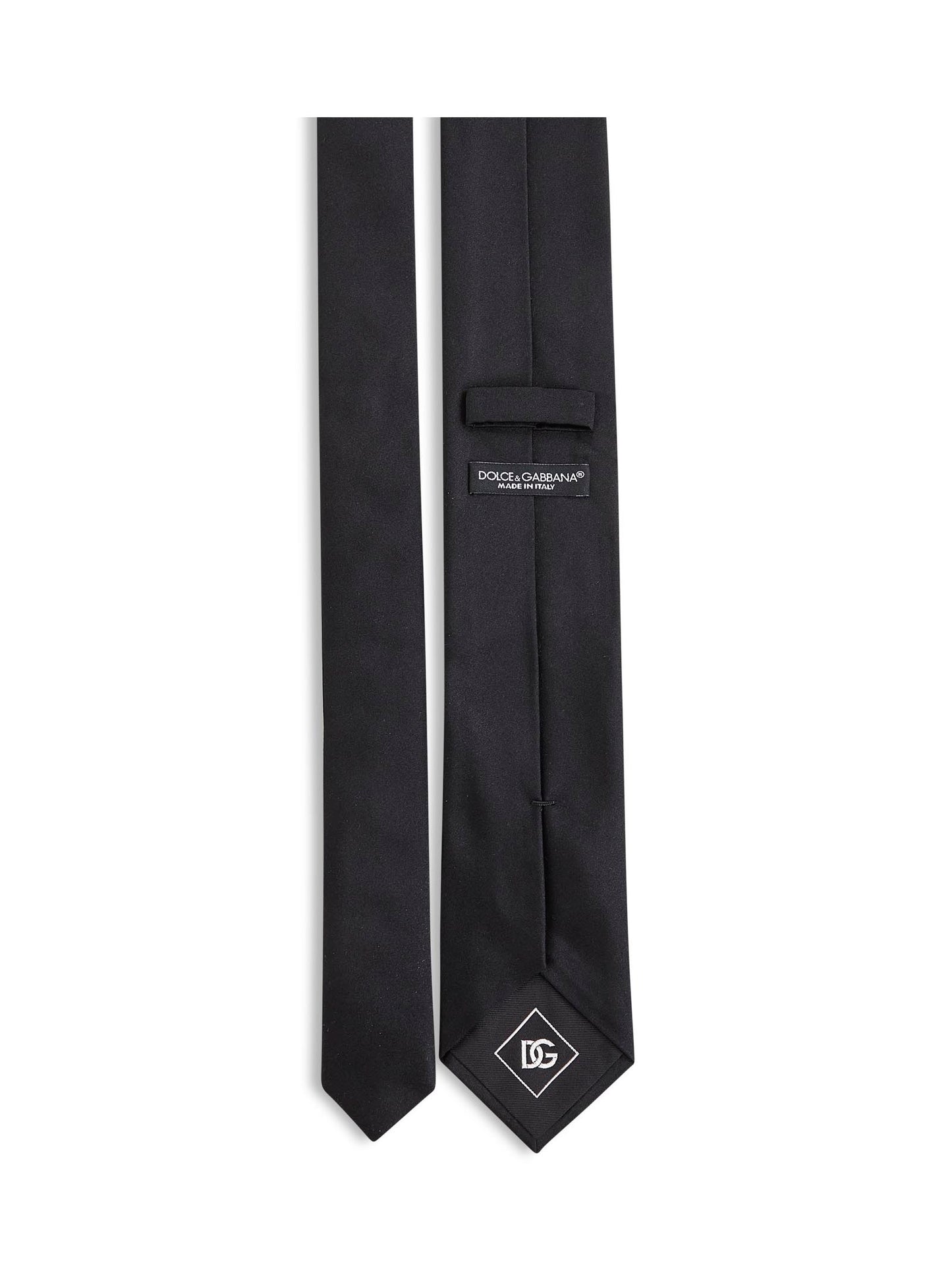 Black silk satin Martini tie